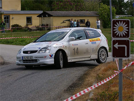 Anders Rygaard, Honda Civic i den sjællandske natur mens det gik godt.